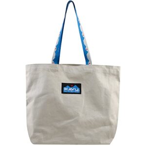 kavu typical tote classic shoulder strap canvas market bag – natural