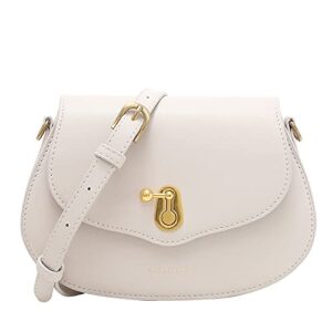 UUCOMOO Crossbody Saddle Bags White Purse for Women Small Crossbody Bags Purses and Handbags Women's Shoulder Handbags