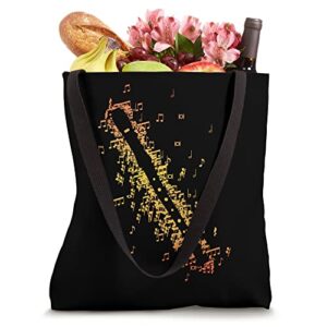 Recorder Flute Player Flutist Classical Musician Music Notes Tote Bag