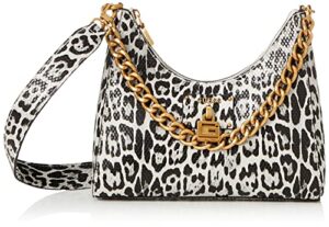 guess centre stage hobo, black/white leopard