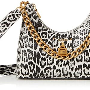 GUESS Centre Stage Hobo, Black/White Leopard