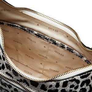 GUESS Centre Stage Hobo, Black/White Leopard