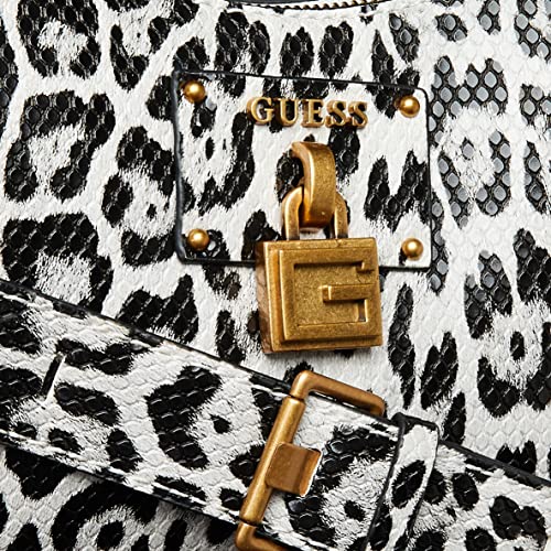 GUESS Centre Stage Hobo, Black/White Leopard