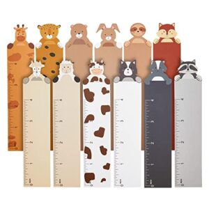 144 Piece Cute Jungle Animal Bookmarks Bulk for Kids with 4 Inch Ruler (36 Designs, 1.25 x 6 in)