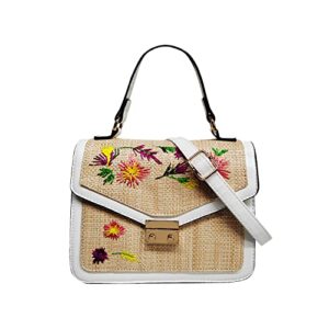 style strategy embroidered floral may straw crossbody bags for women for women satchel bags for summer