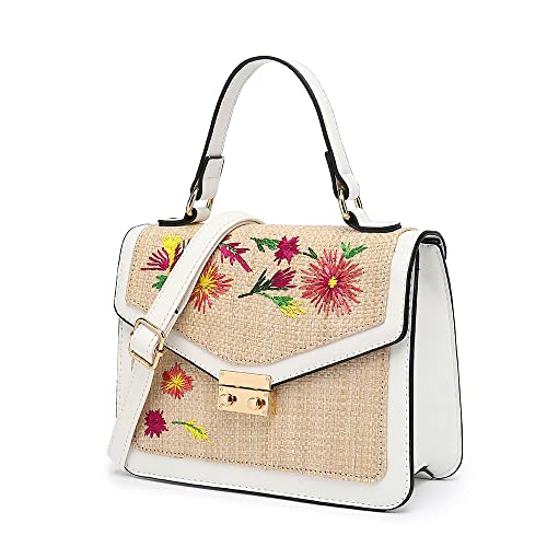 Style Strategy Embroidered Floral May straw crossbody bags for women for women satchel bags for summer