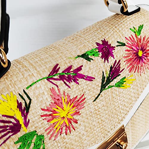 Style Strategy Embroidered Floral May straw crossbody bags for women for women satchel bags for summer