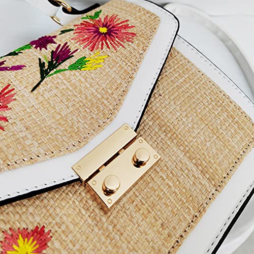 Style Strategy Embroidered Floral May straw crossbody bags for women for women satchel bags for summer