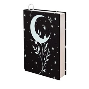 ystardream gothic moon book sleeve for book lovers book covers for adult 9×11 inch book sox for most hardcover books washable, reusable protective covers for textbooks