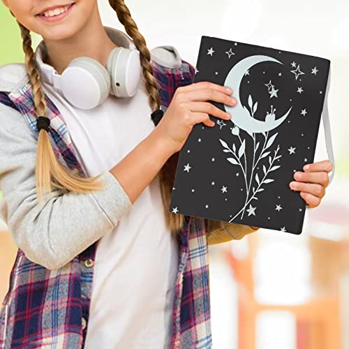 Ystardream Gothic Moon Book Sleeve for Book Lovers Book Covers for Adult 9x11 Inch Book Sox for Most Hardcover Books Washable, Reusable Protective Covers for Textbooks