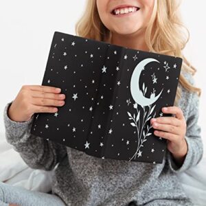 Ystardream Gothic Moon Book Sleeve for Book Lovers Book Covers for Adult 9x11 Inch Book Sox for Most Hardcover Books Washable, Reusable Protective Covers for Textbooks