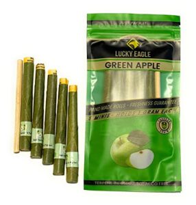 lucky eagle flavor rolls 5 pack (green apple, mini)