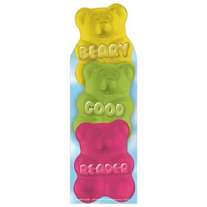eureka beary good reader gummy bear scented bookmarks, pack of 24