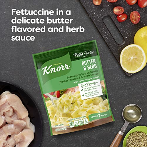 Knorr Pasta Sides For Delicious Quick Pasta Side Dishes Butter & Herb No Artificial Flavors, No Preservatives, No Added Msg 4.4 oz (Pack of 8)