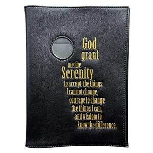 aa big book cover, with serenity prayer (black)