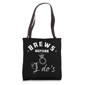 humorous breweries drinking bachelorettes statements bridal tote bag