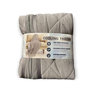 sutton place collection cooling blanket (grey), one size