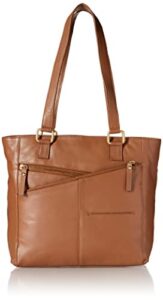 bueno of california gal antique leather tote, cognac