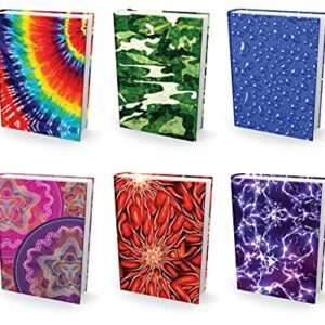 Book Sox Stretchable Book Cover: Jumbo 6 Print Value Pack. Fits Most Hardcover Textbooks up to 9 x 11. Adhesive-Free, Nylon Fabric School Book Protector. Easy to Put On Jacket. Wash & Re-Use