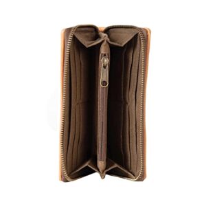 STS Ranchwear Women's Western Style Full Grain Leather Yipee Kiyay Collection Ladies Bifold Wallet