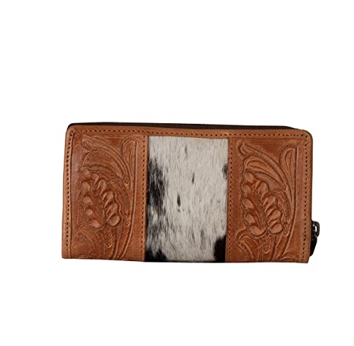 STS Ranchwear Women's Western Style Full Grain Leather Yipee Kiyay Collection Ladies Bifold Wallet