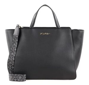 tommy hilfiger black polyester handbag