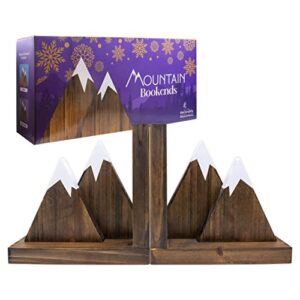 decorably mountain bookend – wood bookends, book ends for kids room, bookends for kids, boy bookends, nursery mountain decor, adventure decor, mountain nursery decor, woodland nursery decor for boys