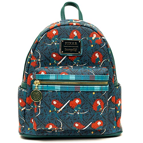 Loungefly Disney Mini Backpack, Pixar Brave Merida AOP