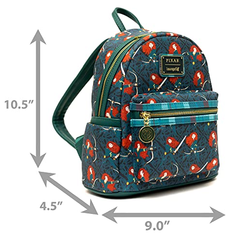 Loungefly Disney Mini Backpack, Pixar Brave Merida AOP