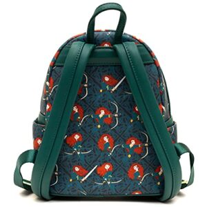 Loungefly Disney Mini Backpack, Pixar Brave Merida AOP