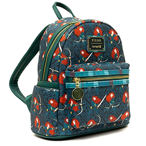 Loungefly Disney Mini Backpack, Pixar Brave Merida AOP