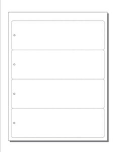 print-ready bookmarks, 2-1/2″ x 8″ w hole, 4-up perfed for separation on white 8-1/2″ x 11″ 65lb astrobright cover paper – 250 sheets / 1,000 bookmarks