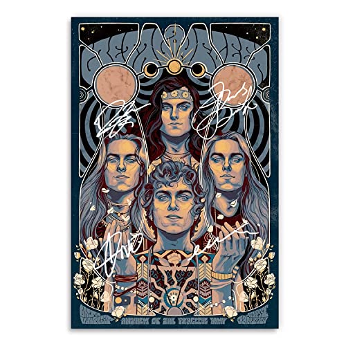 IDfine Greta Van Fleet Poster Canvas Wall Art Paintings Rock Band Posters for Living Room Bedroom Decor Birthday Gift Unframed (12x18inch(30x45cm))