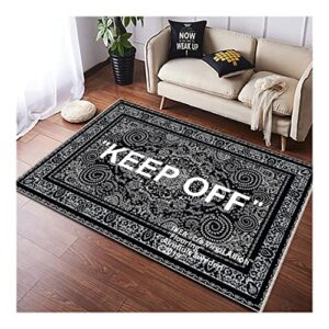 keep off rug, for living room, fan carpet, off white rug, keep off, keep off carpet, popular rug, themed rug, cool rug decor,for bedroom rug p440 (2.6×3.9 feet – 80×120 cm)