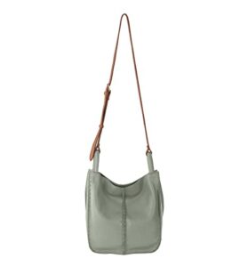 the sak los feliz crossbody bag in leather, large, lined purse with single adjustable shoulder strap