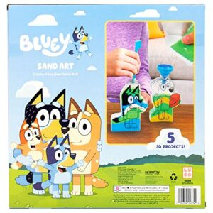 Bluey Sand Art, Includes 5 Sand Art Bottles & 7 Colored Sands, Features Bluey & Bingo, Create Your Own Sand Art, DIY Sand Art Kit, Bluey-Themed Art Kit, Fun Art Project for Kids, Gifts for Kids