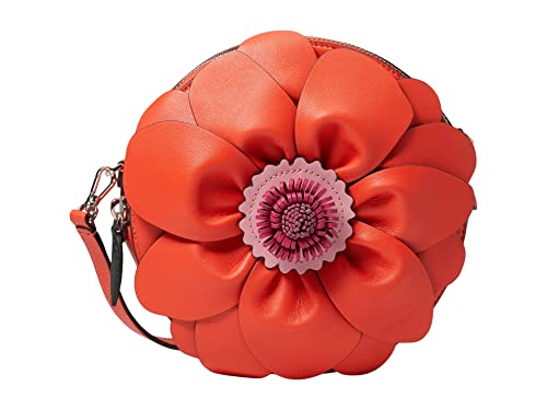 Kate Spade New York Petal Smooth Leather 3-D Flower Crossbody Magma One Size