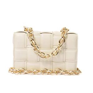 B.Bella Cassette Chain Womens Crossbody Handbag (Cream)