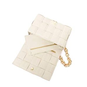 B.Bella Cassette Chain Womens Crossbody Handbag (Cream)