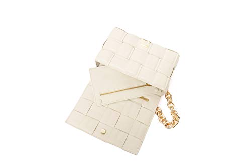 B.Bella Cassette Chain Womens Crossbody Handbag (Cream)