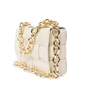 B.Bella Cassette Chain Womens Crossbody Handbag (Cream)