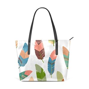 senya multicolor feather handbags shoulder bags leather crossbody handbag for women tote satchel