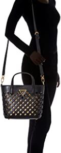 GUESS Womens Aqua Mini Tote Crossbody, Black, One Size US