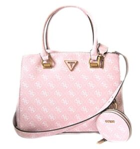 guess alexie girlfriend satchel, pink logo