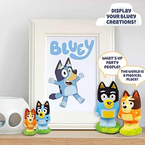 Bluey Paint Your Own Figurines – Ceramic and Bingo Figurines for Kids to Paint – Fun Painting Kit – Creative Toys for Kids, Great for Birthday Parties & Sleepovers,Multi