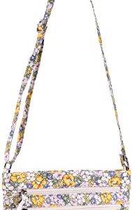 Brentano Cotton quilted Multi-zipper crossbody purse (BIDENS PILOSA)