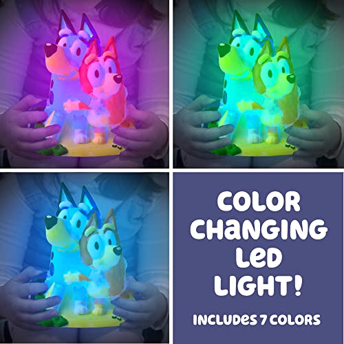 Bluey Paint Your Own Light-Up Figurine, Bluey & Bingo Night Light, Toys for Kids, Playset, Party Decorations, Game, for Kids Ages 3+