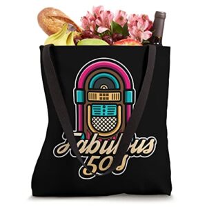 Sock Hop Costume Fabulous 50s Jukebox for Greaser Babe Tote Bag