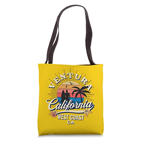 Ventura California Beach Surf Summer Vacation Vintage Tote Bag