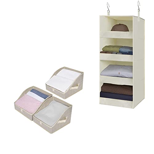 GRANNY SAYS Bundle of 1-Pack Hanging Shelves & 3-Pack Trapezoid Storage Bins